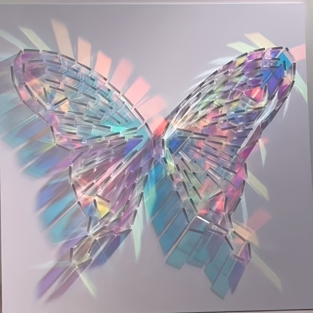 Decorative Mirror - Ubin Cermin Akrilik Iridescent 30x30mm Potongan