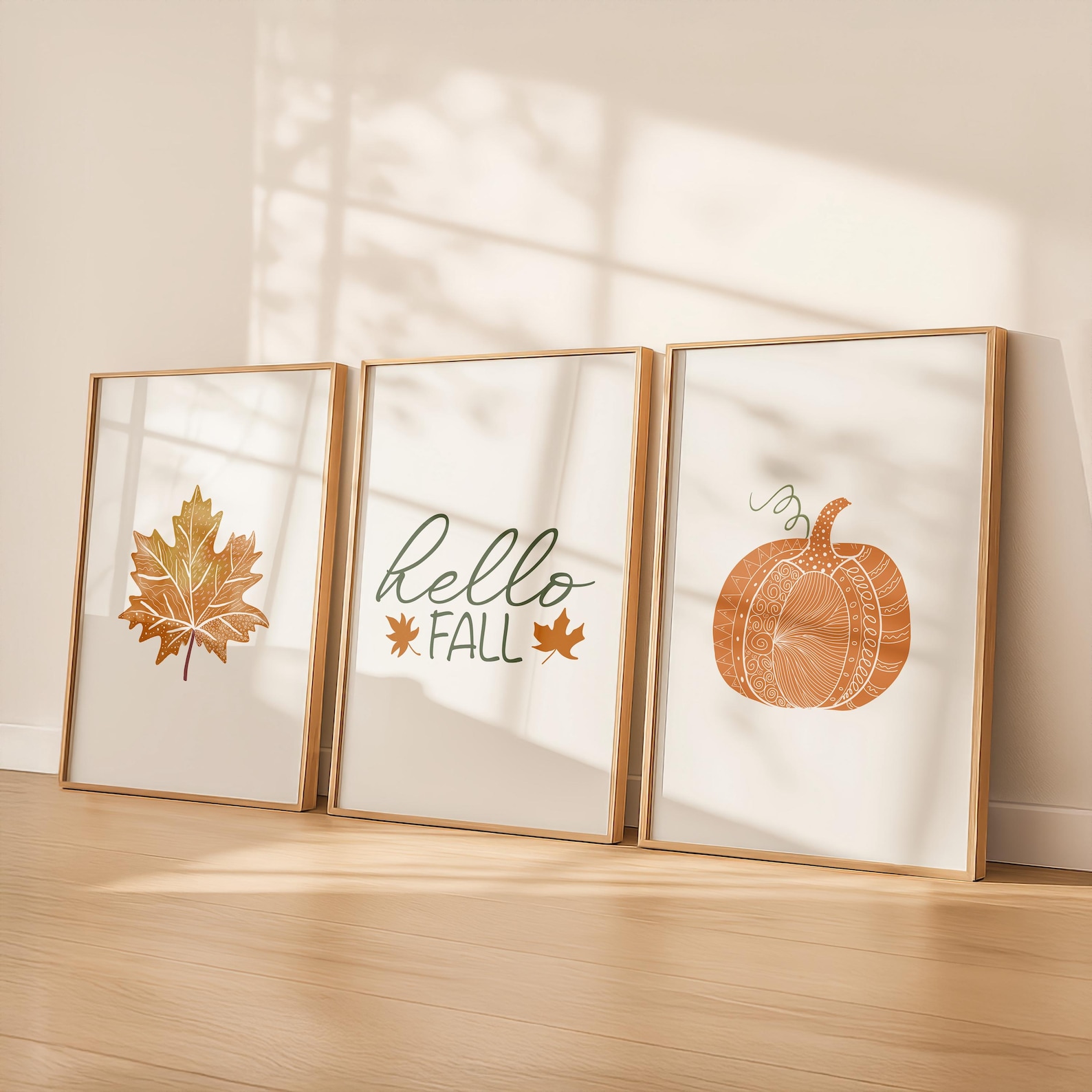 Abstract Canvas Set - 3pcs Lukisan Kanvas Tanpa Bingkai 3pcs/set