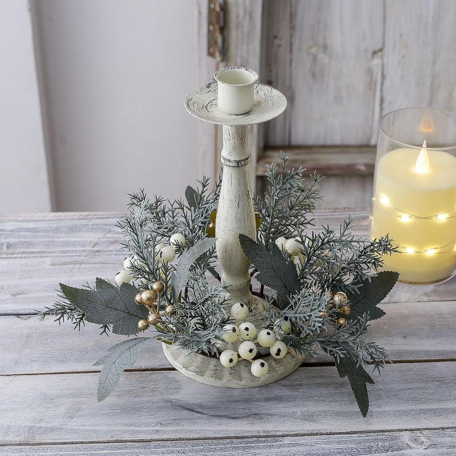Rangkaian Bunga Buatan Tangan  - Candle Holder Decor ulasan dan harga