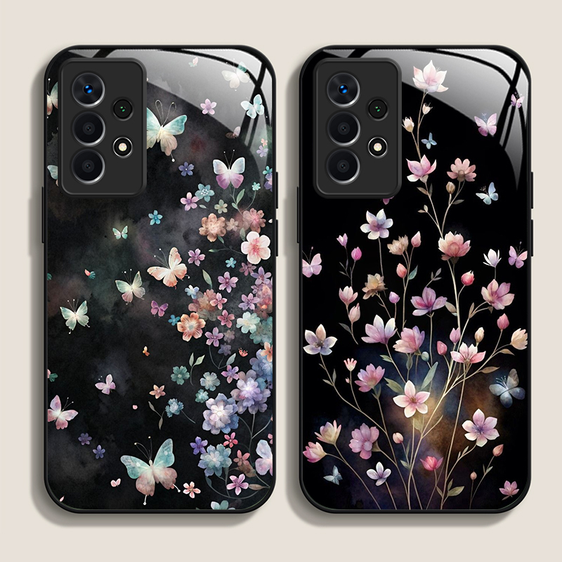 Casing Ponsel Kaca Temper Moti - Vase Decor ulasan dan harga