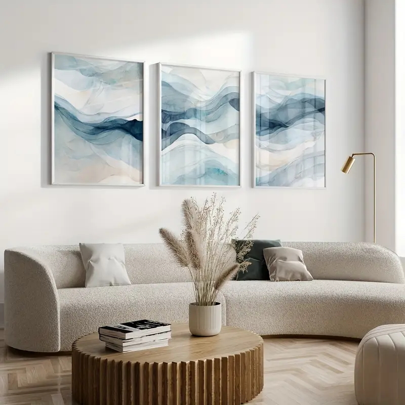 3 Buah/Set Cetak Kanvas Cat Ai - Abstract Canvas Set ulasan dan harga