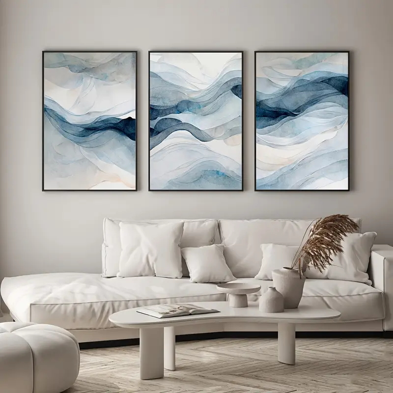 3 Buah/Set Cetak Kanvas Cat Ai - Abstract Canvas Set ulasan dan harga