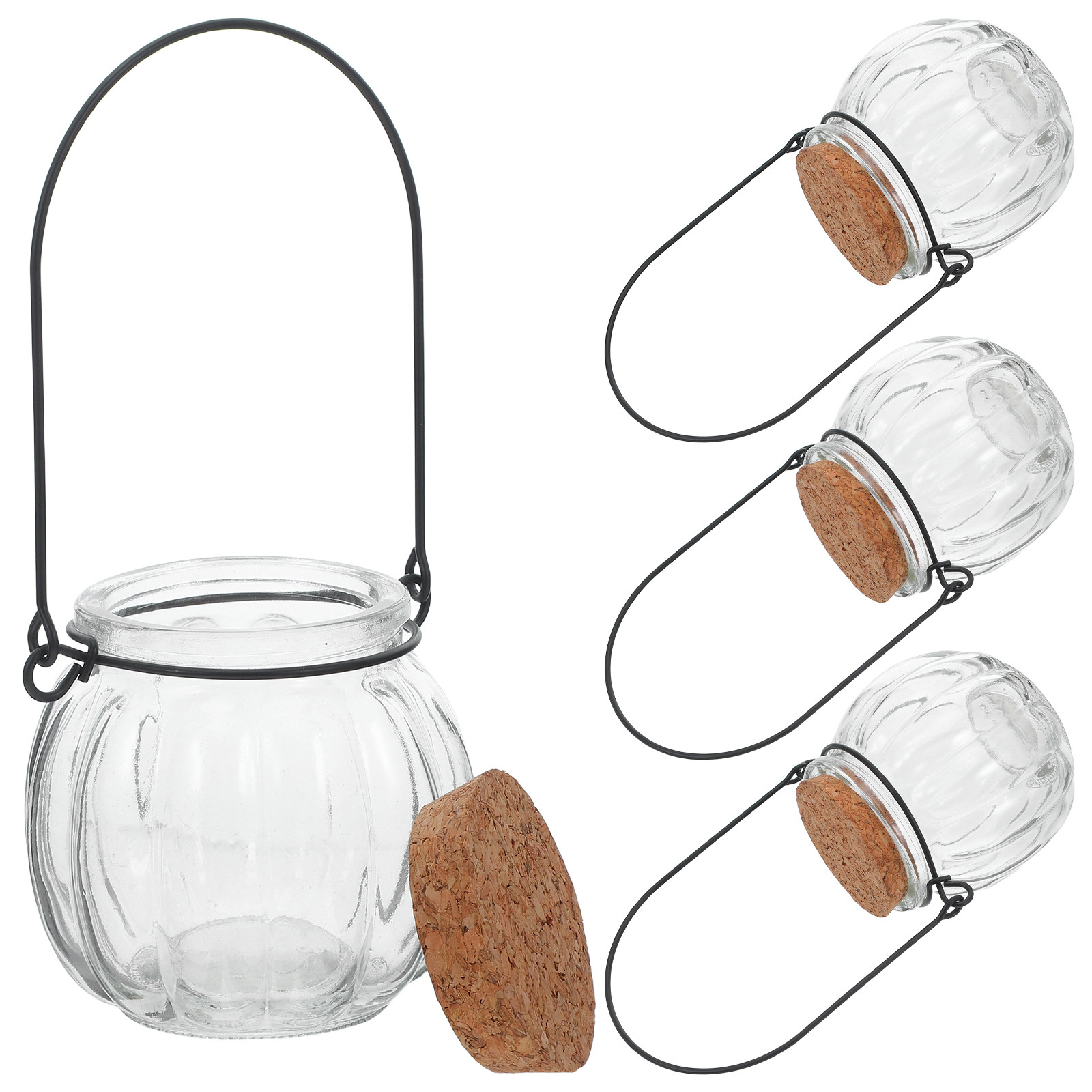 4 Buah Toples Permen Labu Kaca - Vase Decor ulasan dan harga