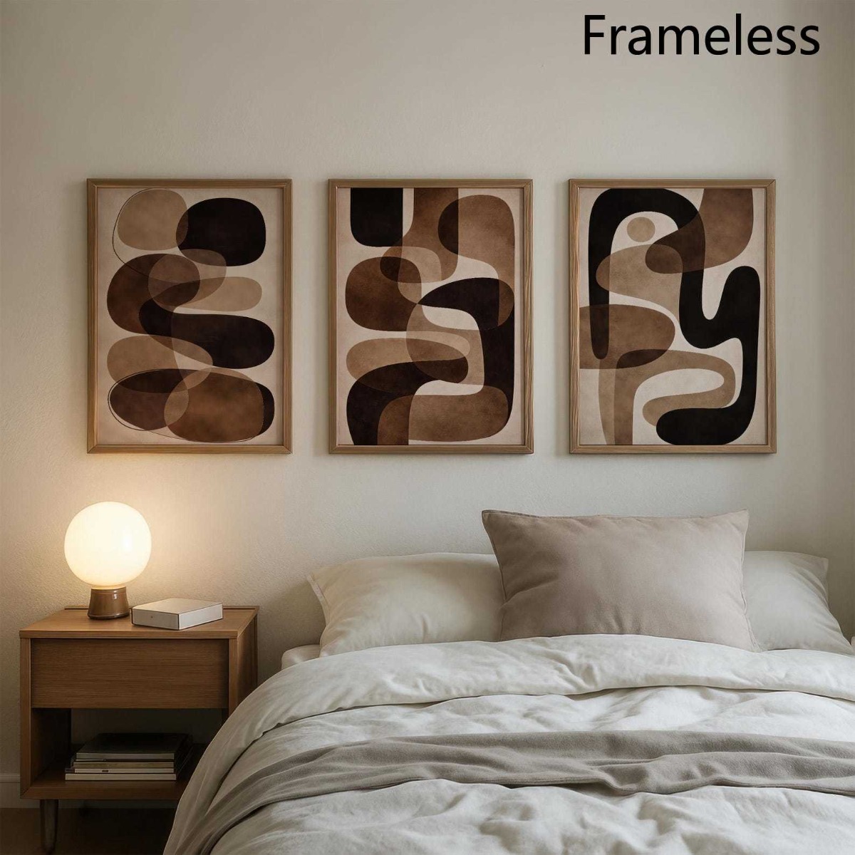 Lukisan Abstrak 2D 3pcs Japand - Abstract Canvas Set ulasan dan harga