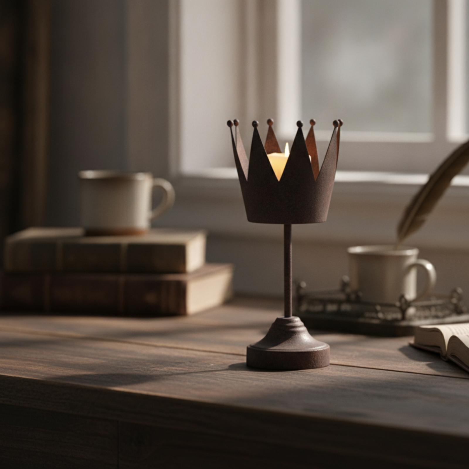 Tempat Lilin Mahkota, Hiasan L - Candle Holder Decor ulasan dan harga