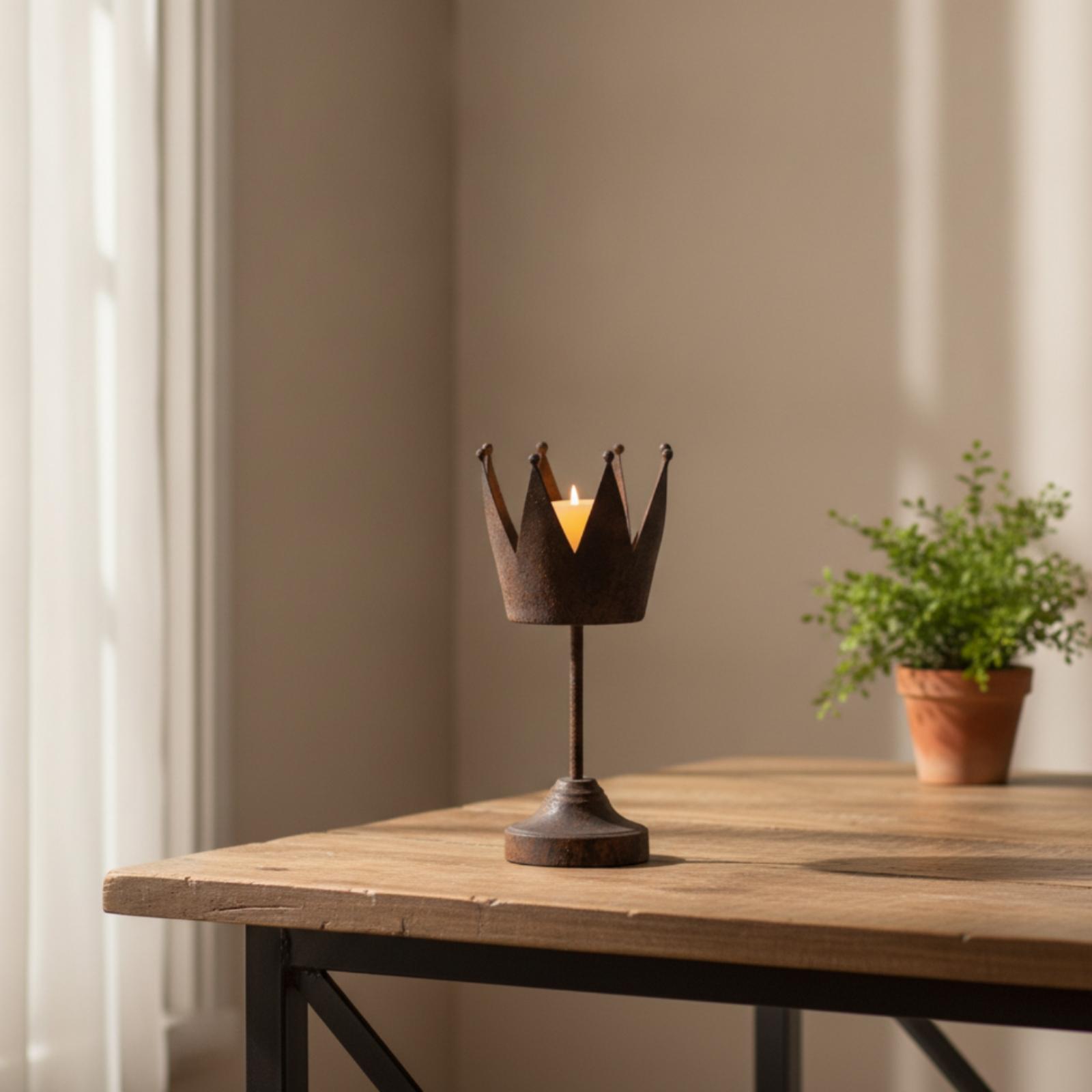 Tempat Lilin Mahkota, Hiasan L - Candle Holder Decor ulasan dan harga