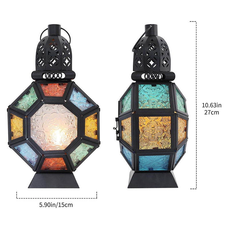 Lentera Lilin Besi Retro, Temp - Candle Holder Decor ulasan dan harga