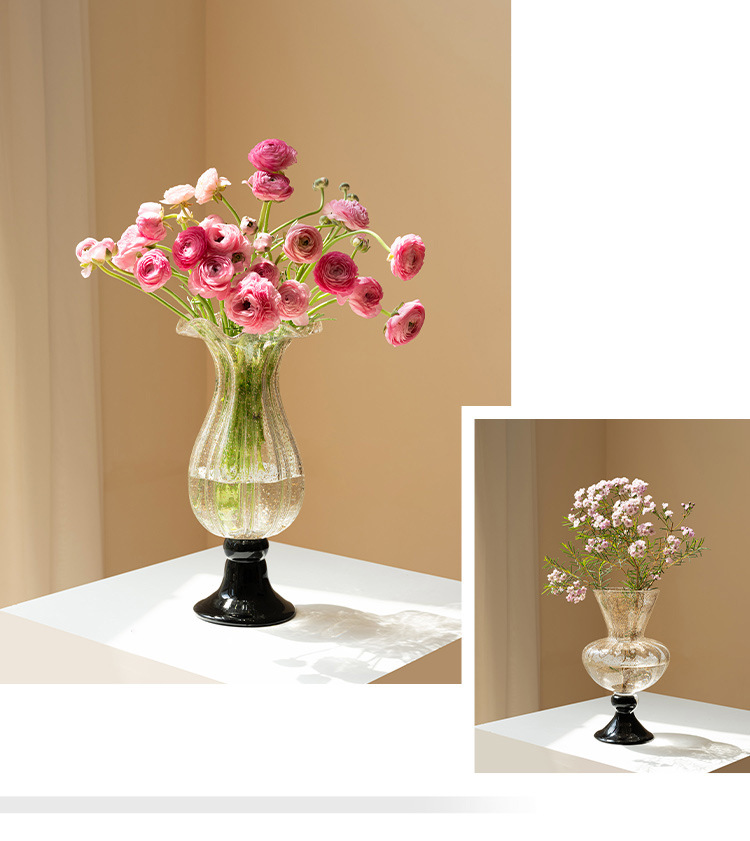 Ornamen vas kaca kuno Prancis, - Vase Decor ulasan dan harga