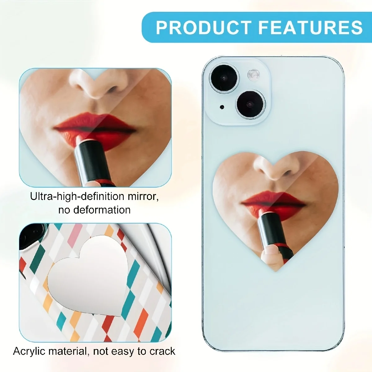 2 buah stiker cermin untuk pon - Decorative Mirror ulasan dan harga