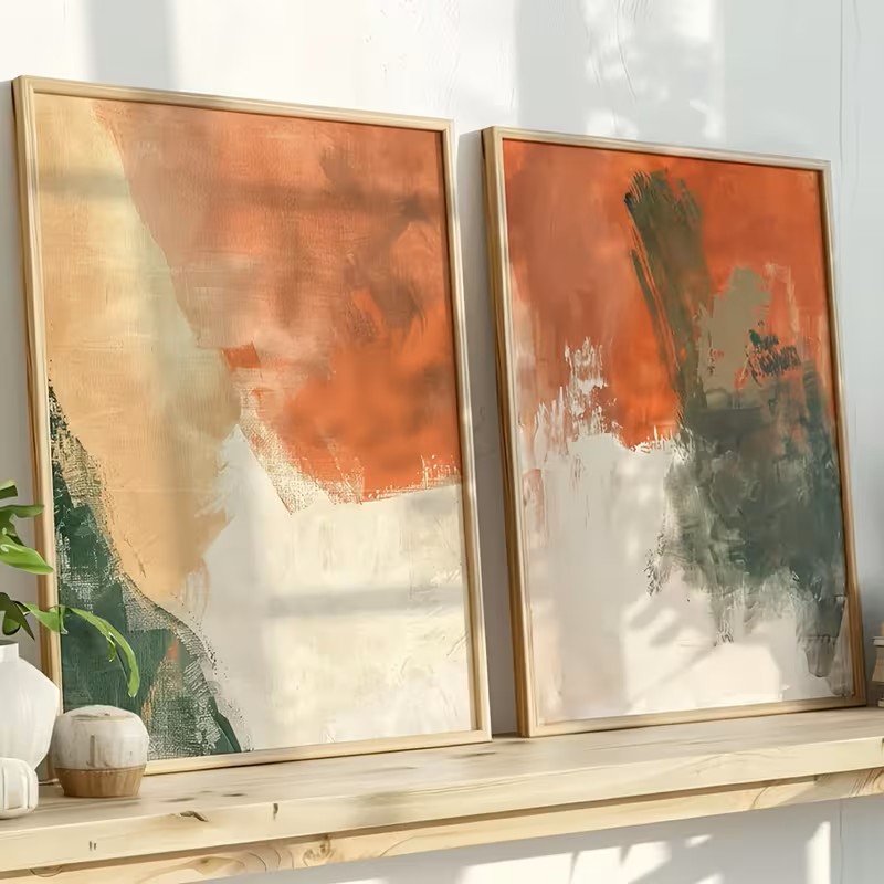Set Lukisan Dinding Kanvas Abs - Abstract Canvas Set ulasan dan harga